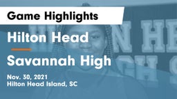 Hilton Head  vs Savannah High Game Highlights - Nov. 30, 2021