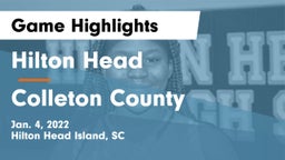 Hilton Head  vs Colleton County  Game Highlights - Jan. 4, 2022