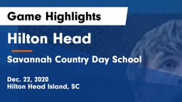 Hilton Head  vs Savannah Country Day School Game Highlights - Dec. 22, 2020