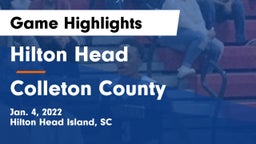 Hilton Head  vs Colleton County  Game Highlights - Jan. 4, 2022