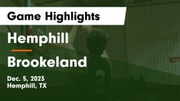 Hemphill  vs Brookeland  Game Highlights - Dec. 5, 2023