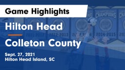 Hilton Head  vs Colleton County  Game Highlights - Sept. 27, 2021