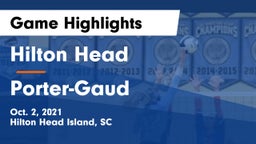 Hilton Head  vs Porter-Gaud  Game Highlights - Oct. 2, 2021