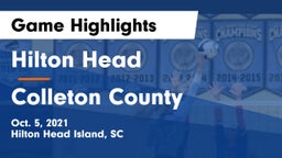 Hilton Head  vs Colleton County  Game Highlights - Oct. 5, 2021