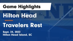Hilton Head  vs Travelers Rest Game Highlights - Sept. 24, 2022