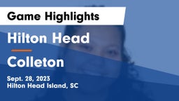 Hilton Head  vs Colleton Game Highlights - Sept. 28, 2023