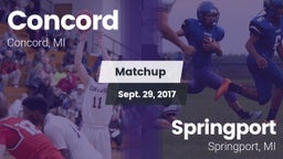 Matchup: Concord  vs. Springport  2017