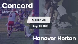 Matchup: Concord  vs. Hanover Horton 2018