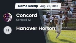 Recap: Concord  vs. Hanover Horton 2018