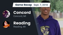 Recap: Concord  vs. Reading  2018