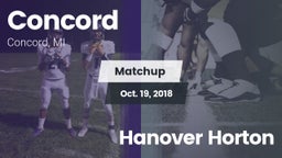 Matchup: Concord  vs. Hanover Horton 2018