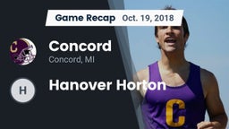 Recap: Concord  vs. Hanover Horton 2018