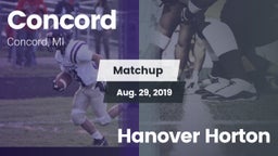 Matchup: Concord  vs. Hanover Horton 2019