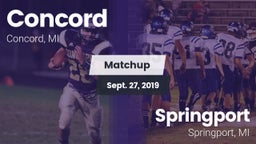 Matchup: Concord  vs. Springport  2019