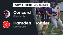 Recap: Concord  vs. Camden-Frontier  2020