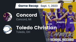 Recap: Concord  vs. Toledo Christian  2023