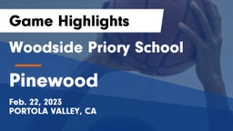 Woodside Priory School vs Pinewood  Game Highlights - Feb. 22, 2023