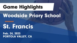 Woodside Priory School vs St. Francis  Game Highlights - Feb. 24, 2023