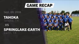 Recap: Tahoka  vs. Springlake-Earth  2016