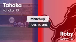 Matchup: Tahoka  vs. Roby  2016