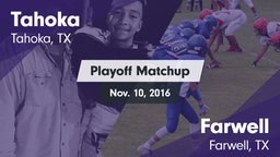 Matchup: Tahoka  vs. Farwell  2016