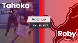 Matchup: Tahoka  vs. Roby  2017