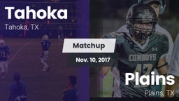 Matchup: Tahoka  vs. Plains  2017