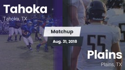 Matchup: Tahoka  vs. Plains  2018