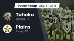 Recap: Tahoka  vs. Plains  2018