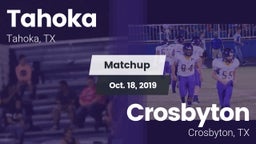 Matchup: Tahoka  vs. Crosbyton  2019