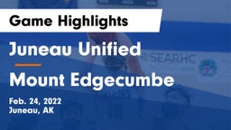 Juneau Unified vs Mount Edgecumbe  Game Highlights - Feb. 24, 2022