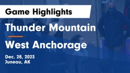 Thunder Mountain  vs West Anchorage  Game Highlights - Dec. 28, 2023
