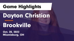 Dayton Christian  vs Brookville  Game Highlights - Oct. 20, 2022