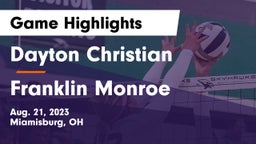 Dayton Christian  vs Franklin Monroe  Game Highlights - Aug. 21, 2023
