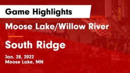Moose Lake/Willow River  vs South Ridge Game Highlights - Jan. 28, 2022