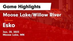 Moose Lake/Willow River  vs Esko  Game Highlights - Jan. 20, 2023