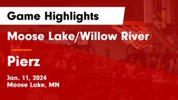 Moose Lake/Willow River  vs Pierz  Game Highlights - Jan. 11, 2024