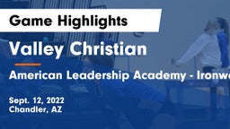 Valley Christian  vs American Leadership Academy - Ironwood Game Highlights - Sept. 12, 2022