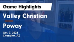 Valley Christian  vs Poway  Game Highlights - Oct. 7, 2022