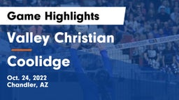 Valley Christian  vs Coolidge  Game Highlights - Oct. 24, 2022