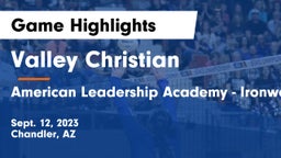 Valley Christian  vs American Leadership Academy - Ironwood Game Highlights - Sept. 12, 2023