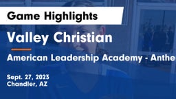 Valley Christian  vs American Leadership Academy - Anthem South Game Highlights - Sept. 27, 2023