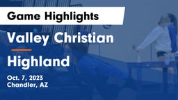 Valley Christian  vs Highland  Game Highlights - Oct. 7, 2023
