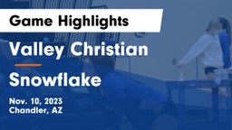 Valley Christian  vs Snowflake  Game Highlights - Nov. 10, 2023