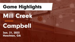 Mill Creek  vs Campbell  Game Highlights - Jan. 21, 2023