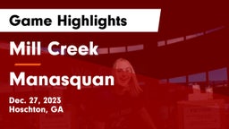Mill Creek  vs Manasquan  Game Highlights - Dec. 27, 2023