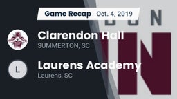 Recap: Clarendon Hall vs. Laurens Academy  2019