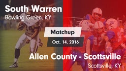 Matchup: South Warren vs. Allen County - Scottsville  2016