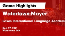 Watertown-Mayer  vs Lakes International Language Academy Game Highlights - Dec. 29, 2021