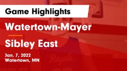 Watertown-Mayer  vs Sibley East  Game Highlights - Jan. 7, 2022